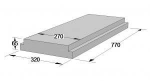 Плита Т-образная <br> Пт-77 бетонная <br>(770*320*65)