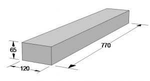 Перемычка бетонная <br>3 кирпича Пр-3к<br> (770*120*65)