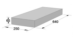 Перекрытие бетонное большое Пл-64 <br>(640*250*65)